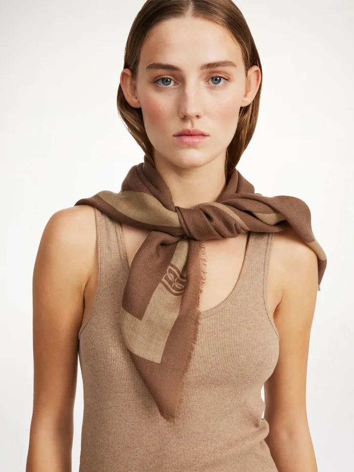 Scarves Women By Malene Birger Monlo Wool Scarf Mink Scarves Women By Malene Birger Monlo Wool Scarf Mink