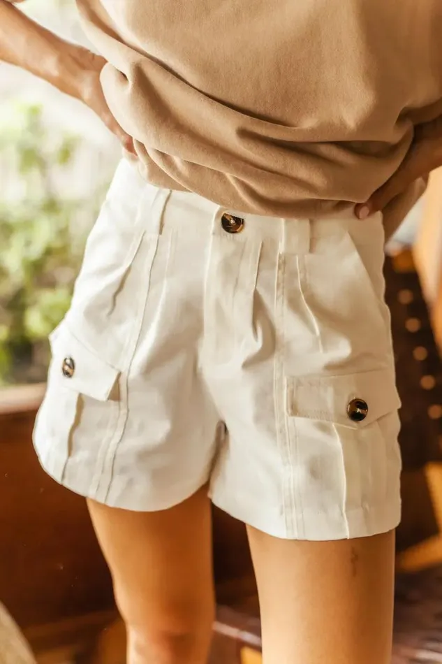 Scout Shorts In Off White Off White Women Bohme Shorts