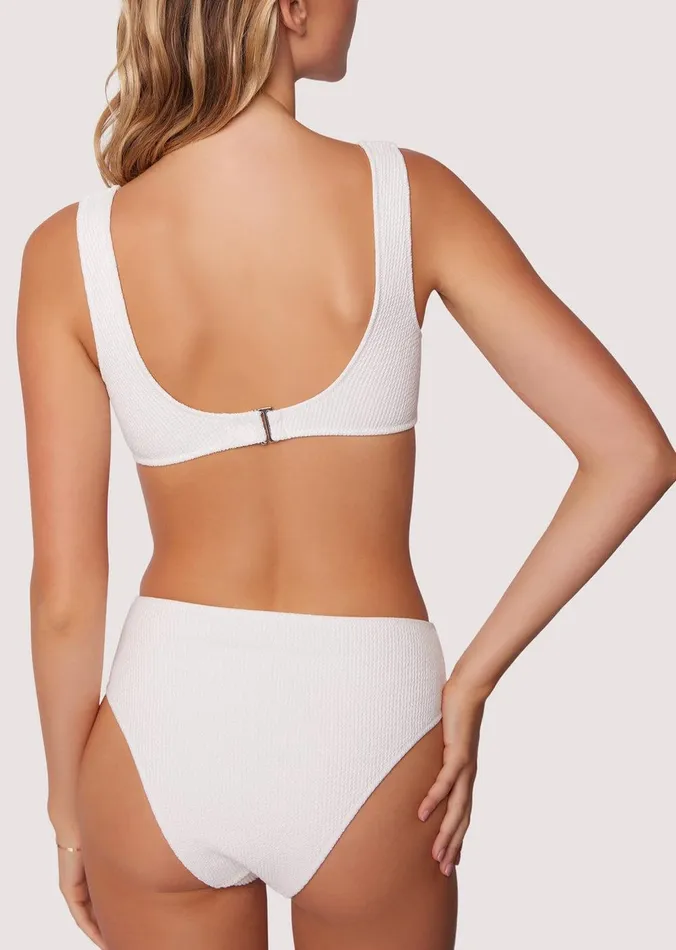 Sea Me Knotted Bikini Tank Top White Women Lost Wander Swim