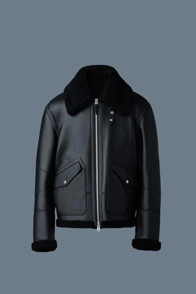 Shearling Jackets Men Mackage ATLASSH Shearling And Leather Aviatorstyle Jacket Mint Shearling Jackets Men Mackage ATLASSH Shearling And Leather Aviatorstyle Jacket Mint