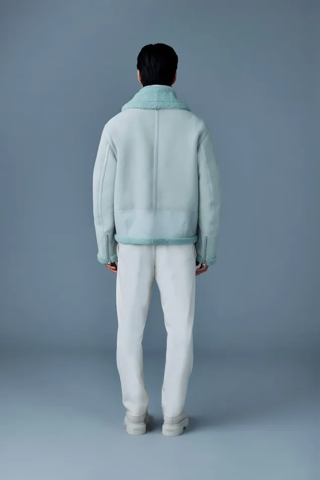 Shearling Jackets Men Mackage ATLASSH Shearling And Leather Aviatorstyle Jacket Mint Shearling Jackets Men Mackage ATLASSH Shearling And Leather Aviatorstyle Jacket Mint