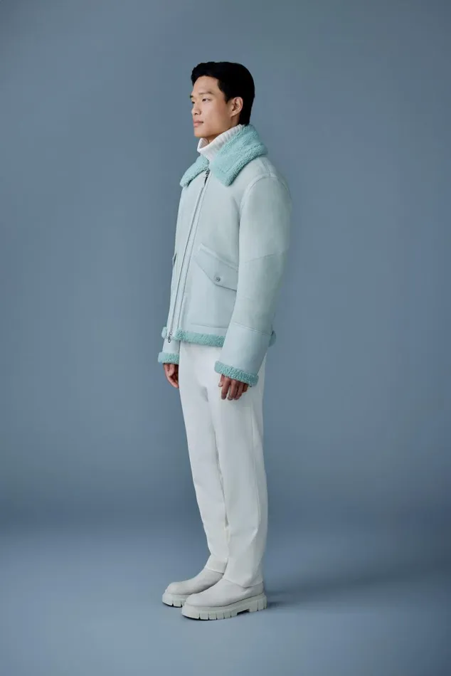 Shearling Jackets Men Mackage ATLASSH Shearling And Leather Aviatorstyle Jacket Mint Shearling Jackets Men Mackage ATLASSH Shearling And Leather Aviatorstyle Jacket Mint