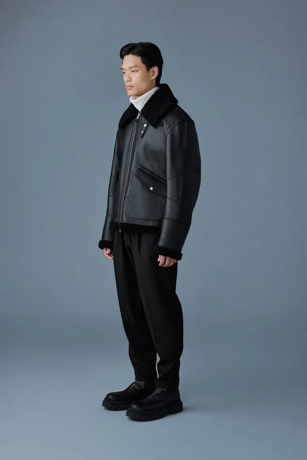 Shearling Jackets Men Mackage ATLASSH Shearling And Leather Aviatorstyle Jacket Mint Shearling Jackets Men Mackage ATLASSH Shearling And Leather Aviatorstyle Jacket Mint