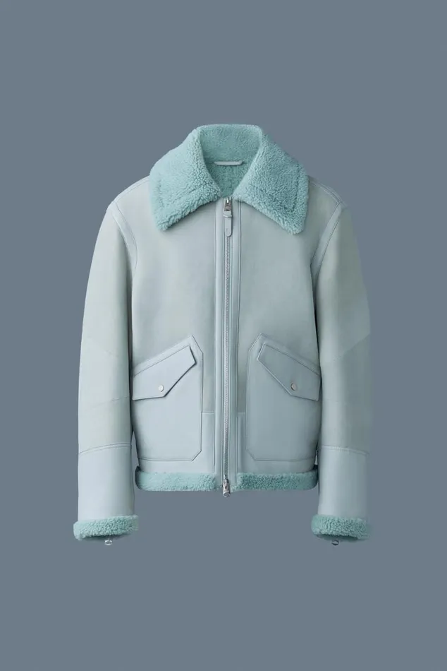 Shearling Jackets Men Mackage ATLASSH Shearling And Leather Aviatorstyle Jacket Mint Shearling Jackets Men Mackage ATLASSH Shearling And Leather Aviatorstyle Jacket Mint
