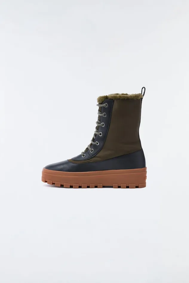 Shearling Lined Boots Men Mackage HERO Shearlinglined Winter Boot For Men Armyblack Shearling Lined Boots Men Mackage HERO Shearlinglined Winter Boot For Men Armyblack