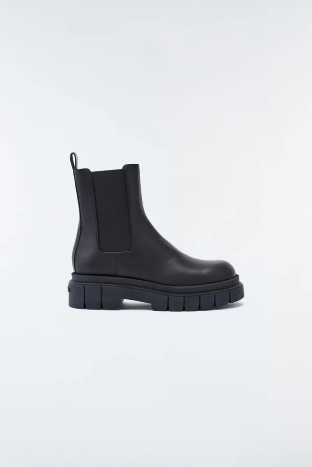 Shearling Lined Boots Men Mackage STORM Shearlinglined R Leather Chelsea Boot For Men Black