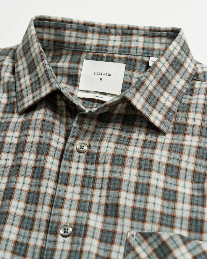 Shirting Men Billy Reid Herringbone Plaid John T Shirt Greytan