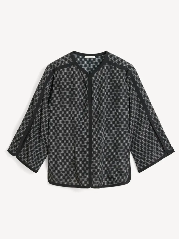 Shirts and Blouses Women By Malene Birger Plazzo Blouse Mono Lined 050 Shirts and Blouses Women By Malene Birger Plazzo Blouse Mono Lined 050