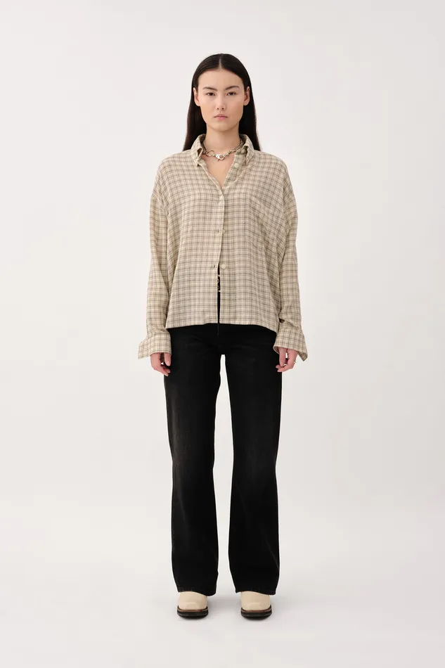 Shirts and Blouses Women Mazal Check Grey Check Wonhundred