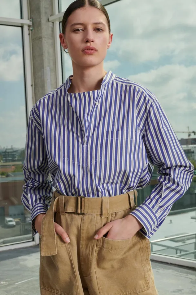 Shirts Women Soeur TOGO SHIRT Blueoffwhite