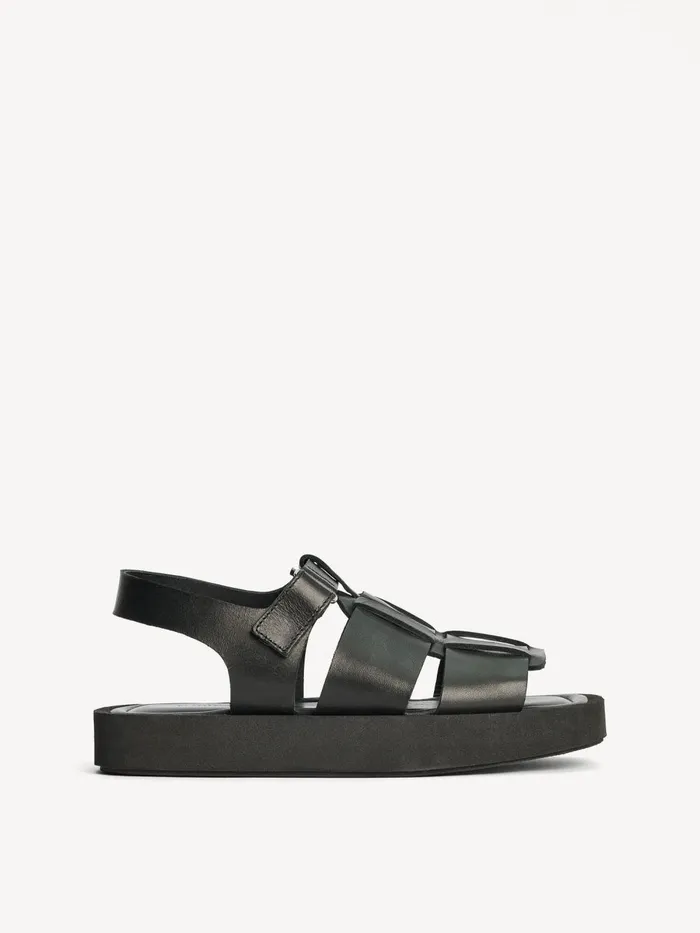 Shoes Women By Malene Birger Kleva Leather Sandals Black