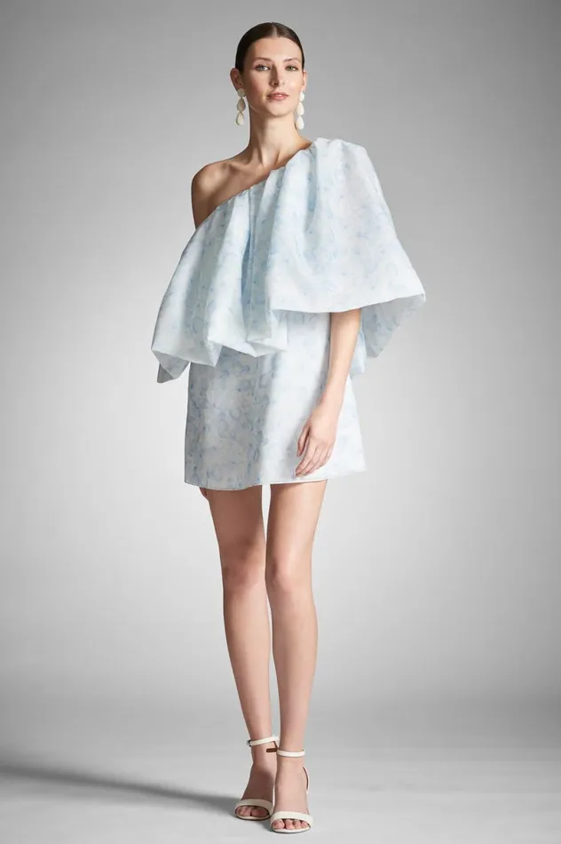 Short Women Sachin and Babi Chantal Dress 8211 Blue Degrade Floral