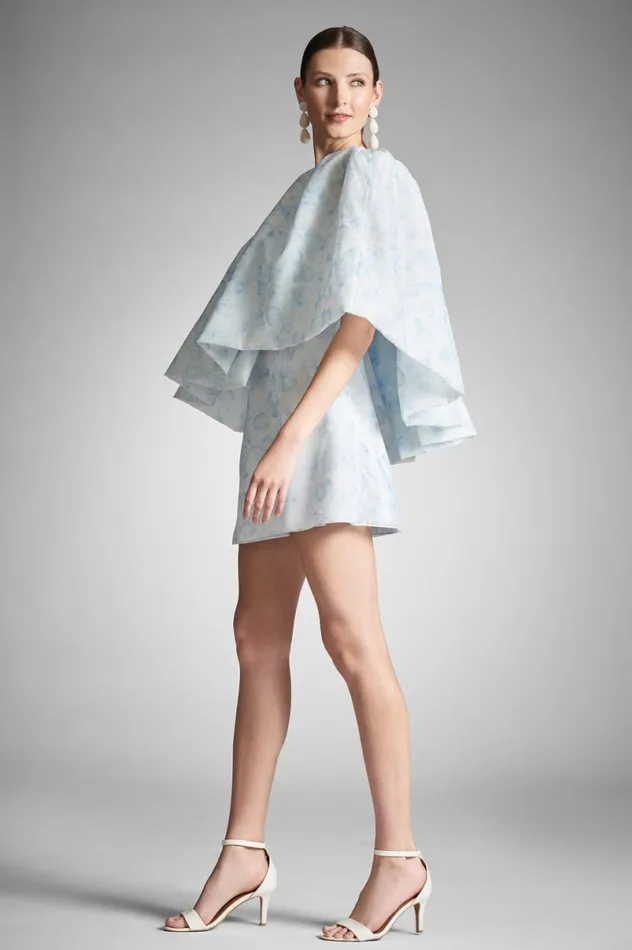 Short Women Sachin and Babi Chantal Dress 8211 Blue Degrade Floral