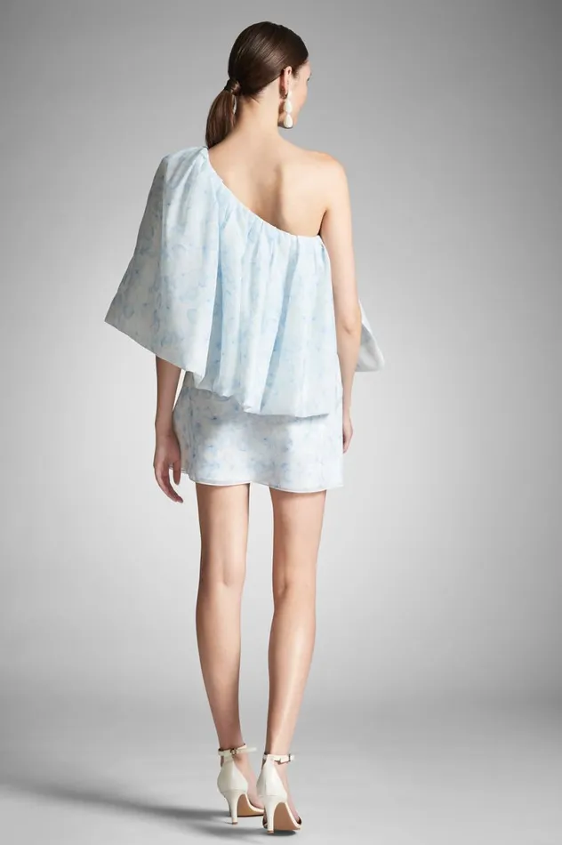 Short Women Sachin and Babi Chantal Dress 8211 Blue Degrade Floral