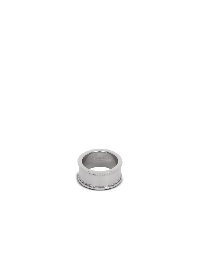 Signature Tubular Brass Ring Silver Men Balmain Fashion Jewelry