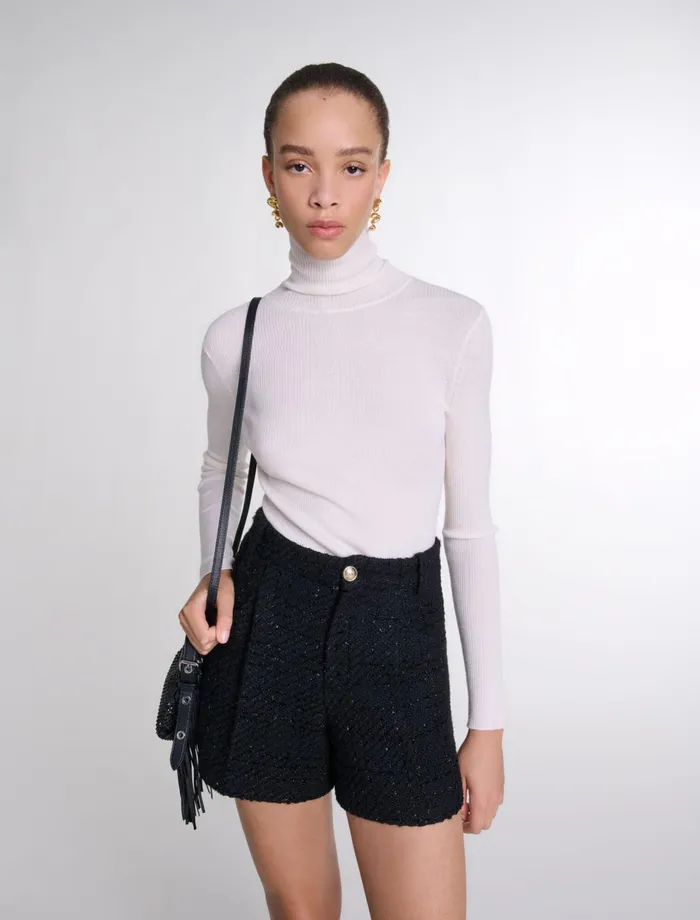 Skirts and Shorts Women Maje Tweed Shorts Black