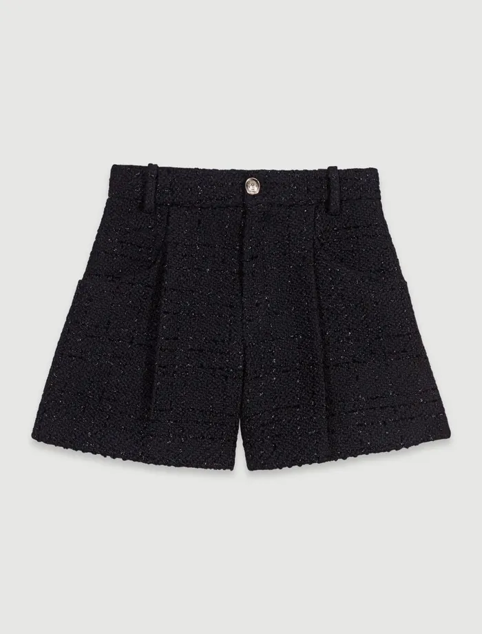Skirts and Shorts Women Maje Tweed Shorts Black