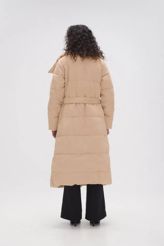 Skyline Wool Puffer Coat Taupe Grey Women Aje Blazers Jackets 038 Coats