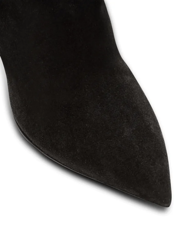 Slouchy Suede Heeled Eva Boots Black Women Balmain Boots