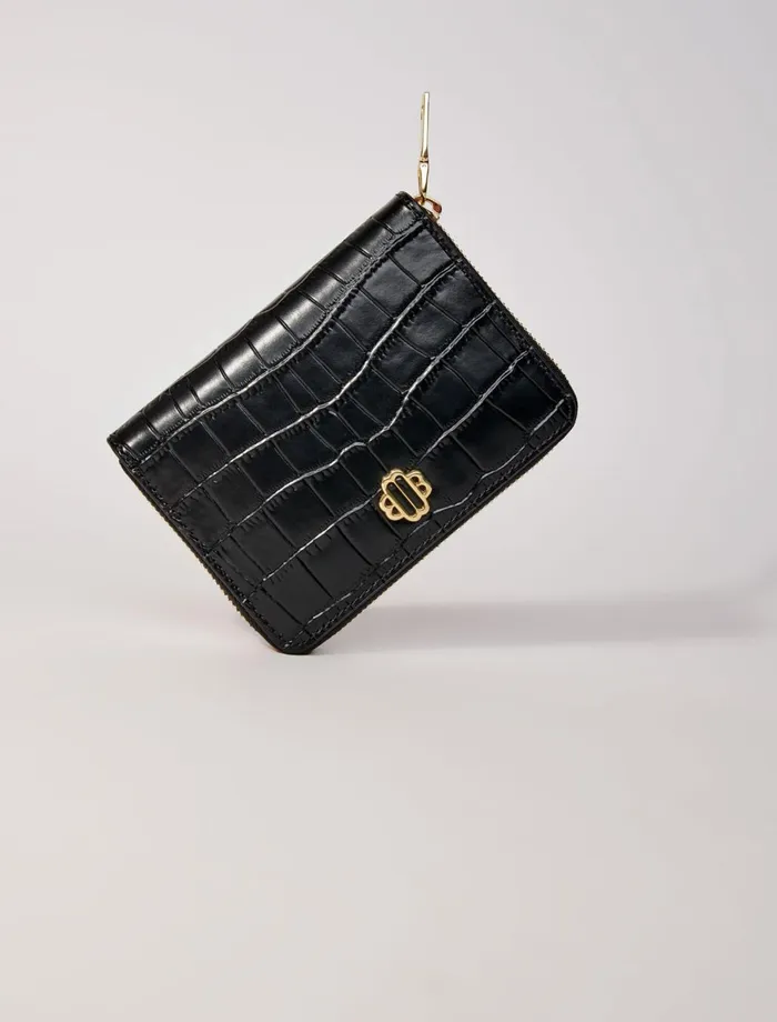 Small Leather Goods Women Maje Leather Wallet Black Small Leather Goods Women Maje Leather Wallet Black