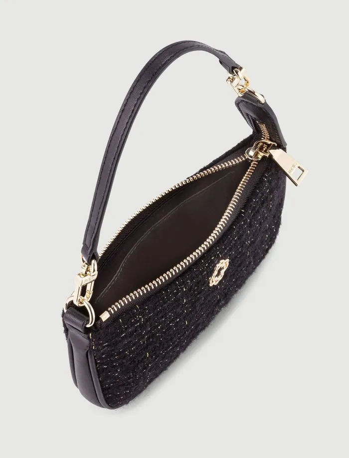 Small Leather Goods Women Maje Small Leather Pouch Black
