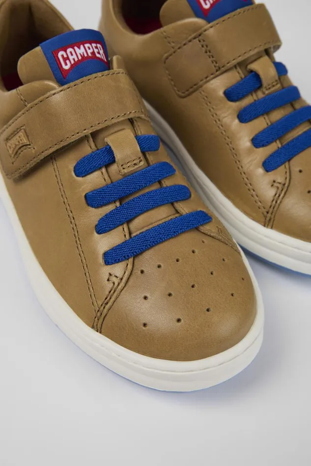 Sneakers Kids Camper Runner Brown Leather Sneaker