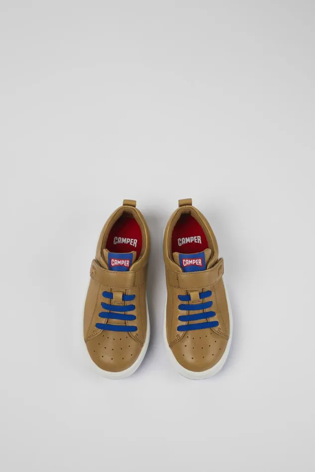 Sneakers Kids Camper Runner Brown Leather Sneaker Sneakers Kids Camper Runner Brown Leather Sneaker