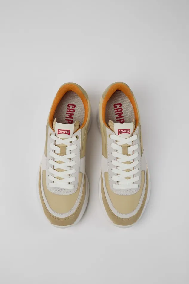 Sneakers Men Camper Drift Beige And White Nubuck Sneakers Sneakers Men Camper Drift Beige And White Nubuck Sneakers