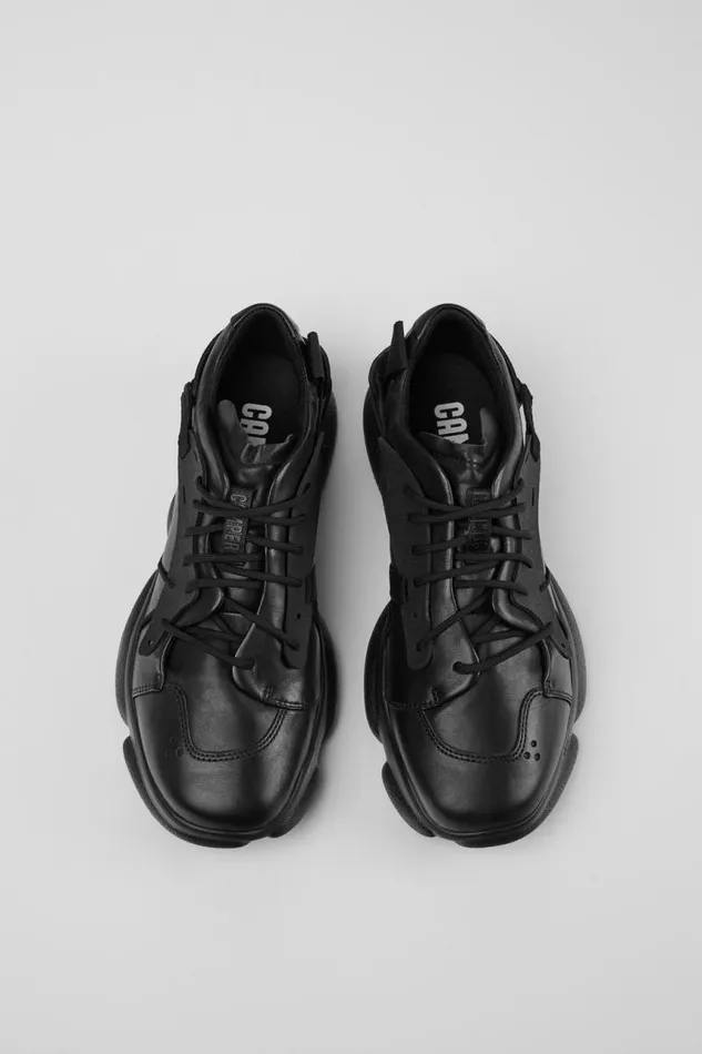 Sneakers Men Camper Karst Black Leather And Textile Sneakers Sneakers Men Camper Karst Black Leather And Textile Sneakers