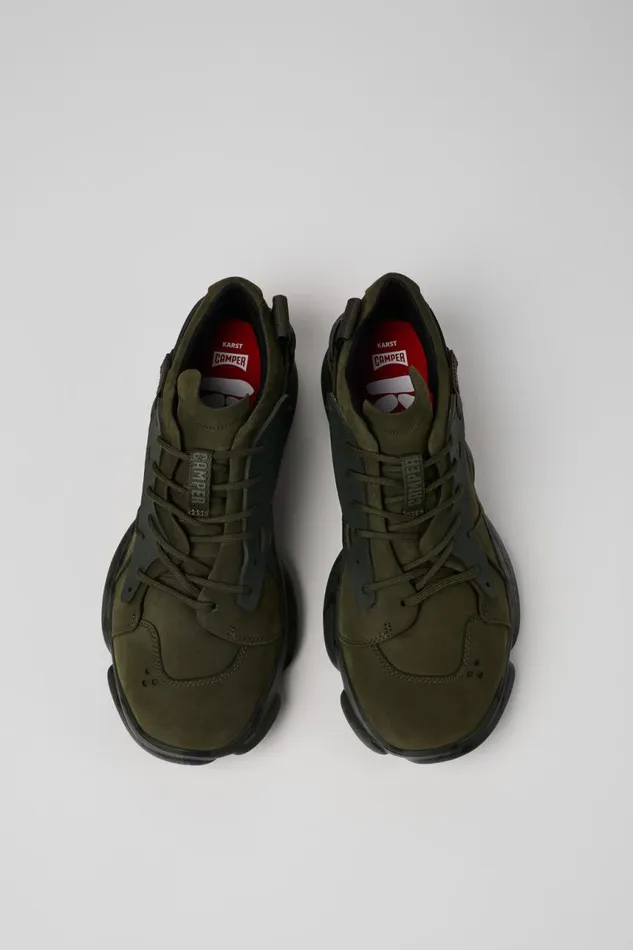 Sneakers Men Camper Karst Green Nubuck And Textile Sneakers Sneakers Men Camper Karst Green Nubuck And Textile Sneakers