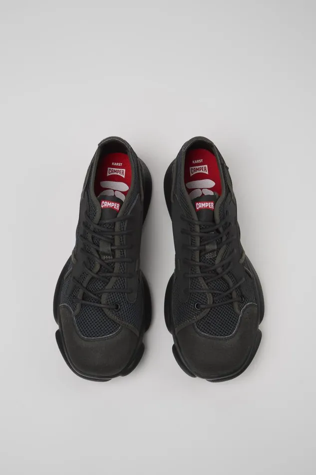Sneakers Men Camper Karst Sorona Gray And Black Textile Sneaker Sneakers Men Camper Karst Sorona Gray And Black Textile Sneaker