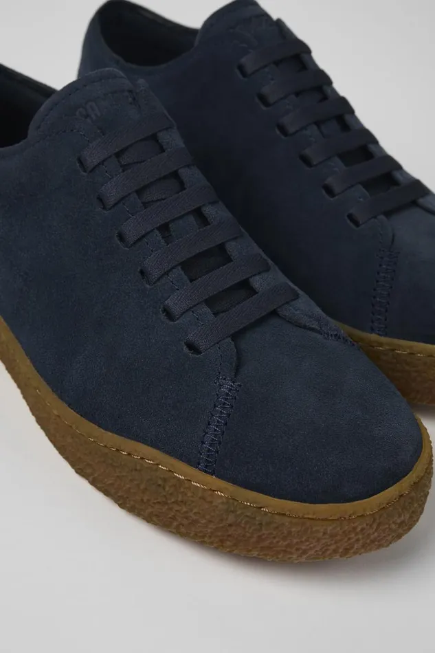 Sneakers Men Camper Peu Terreno Blue Nubuck Shoes