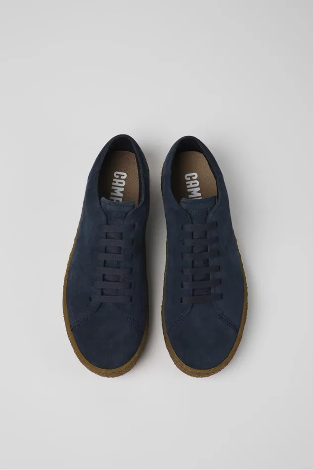 Sneakers Men Camper Peu Terreno Blue Nubuck Shoes Sneakers Men Camper Peu Terreno Blue Nubuck Shoes