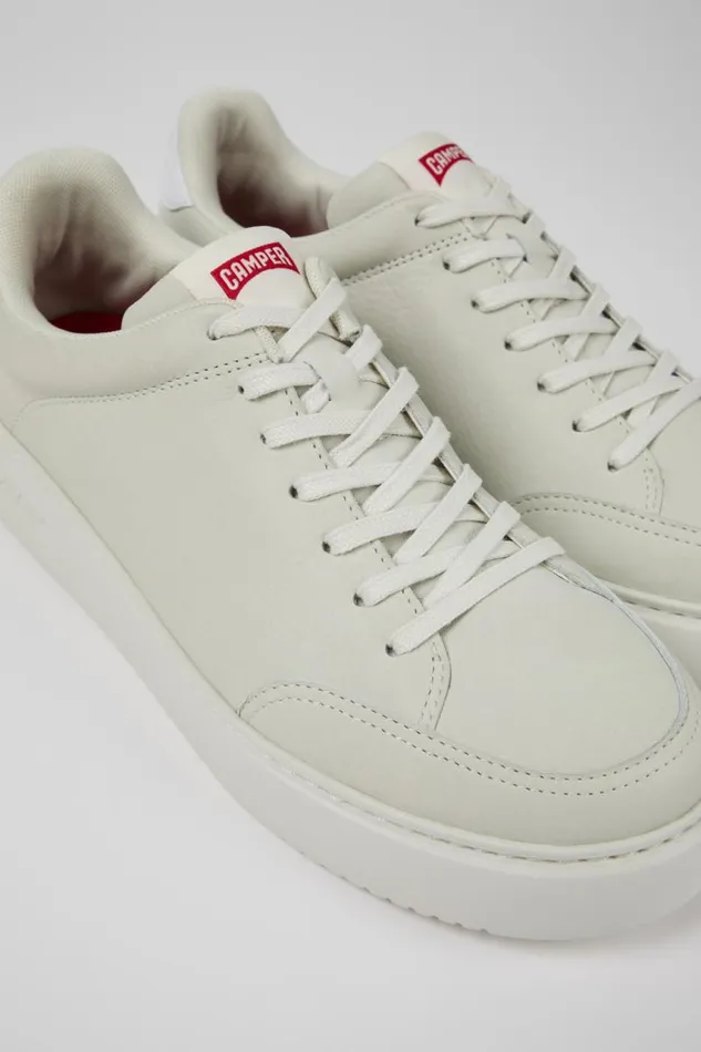 Sneakers Men Camper Runner K21 White Nondyed Leather Sneakers