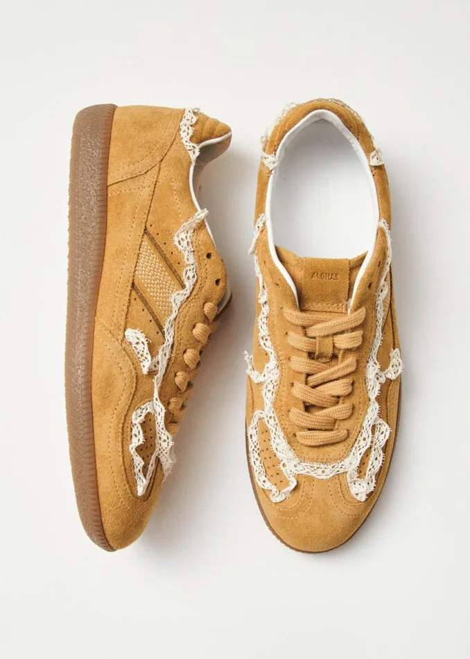 Sneakers Women ALOHAS Tb490 Crochet Honey Leather Sneakers