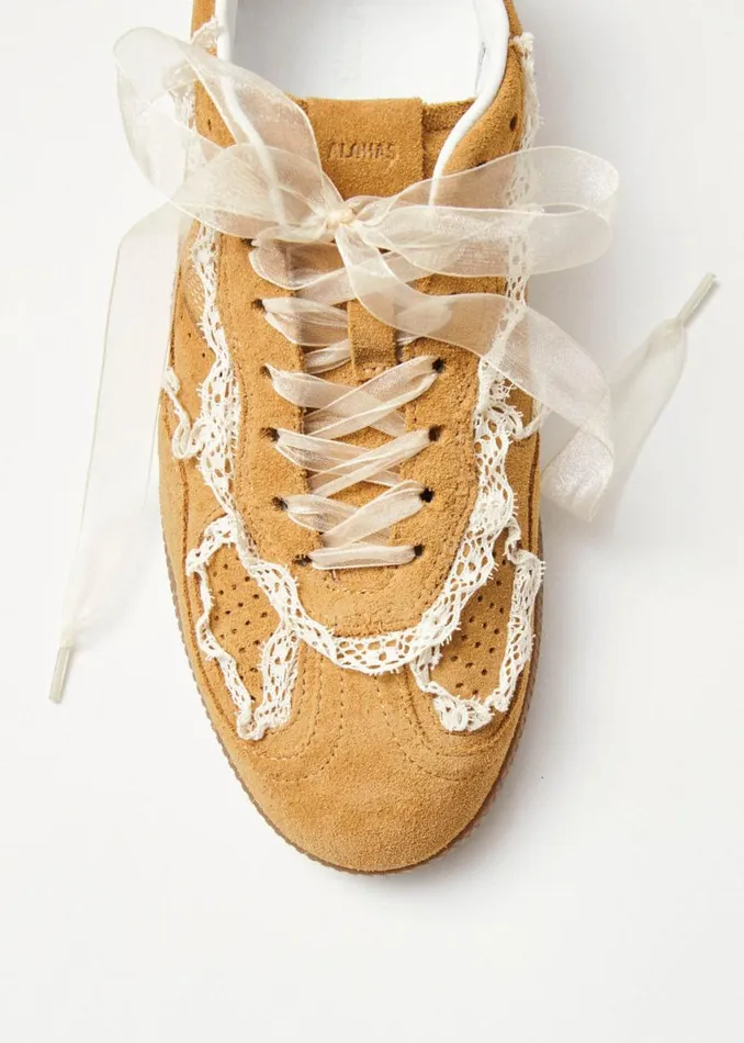 Sneakers Women ALOHAS Tb490 Crochet Honey Leather Sneakers