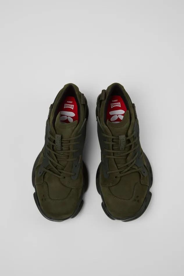 Sneakers Women Camper Karst Green Nubuck And Textile Sneakers Sneakers Women Camper Karst Green Nubuck And Textile Sneakers