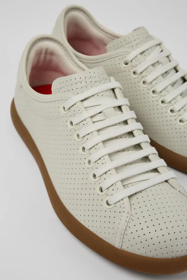 Sneakers Women Camper Pelotas Soller White Leather Sneakers