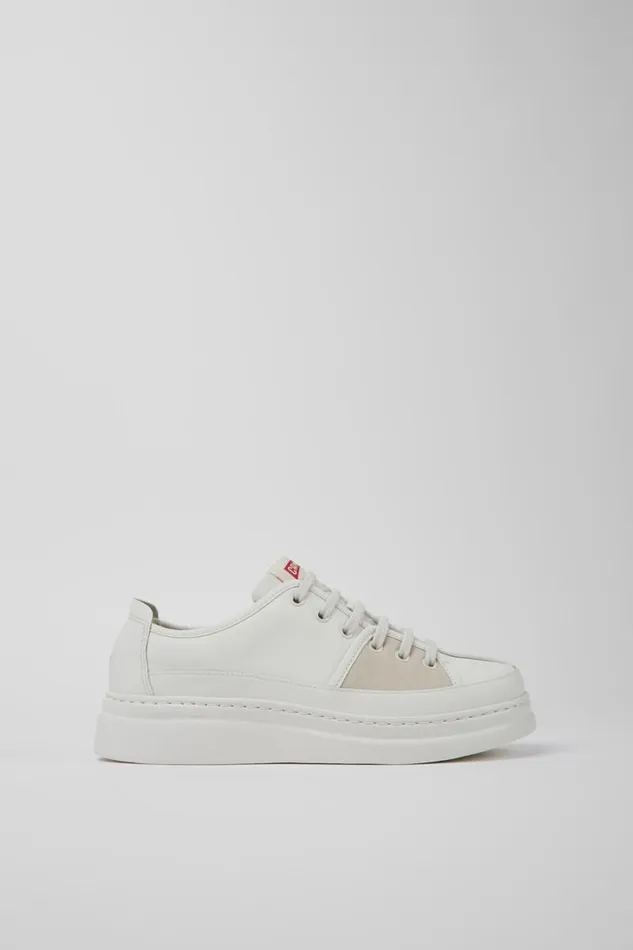 Sneakers Women Camper Twins White Multicolored Recycled Leather Sneakers