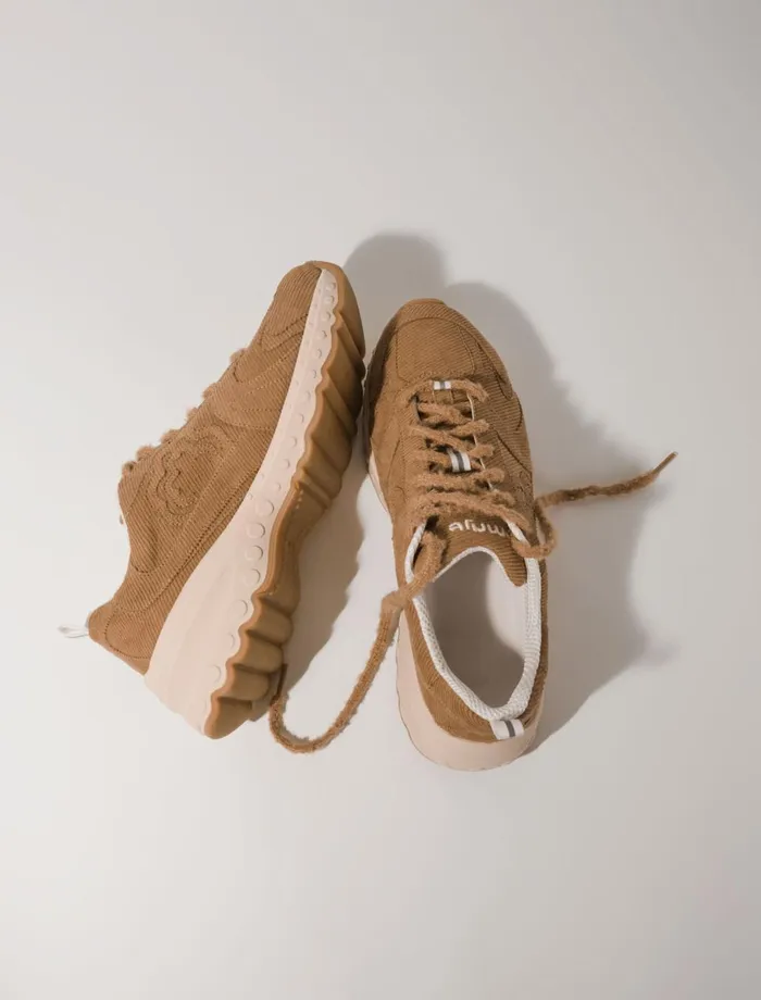 Sneakers Women Maje Corduroy M Trainers Beige