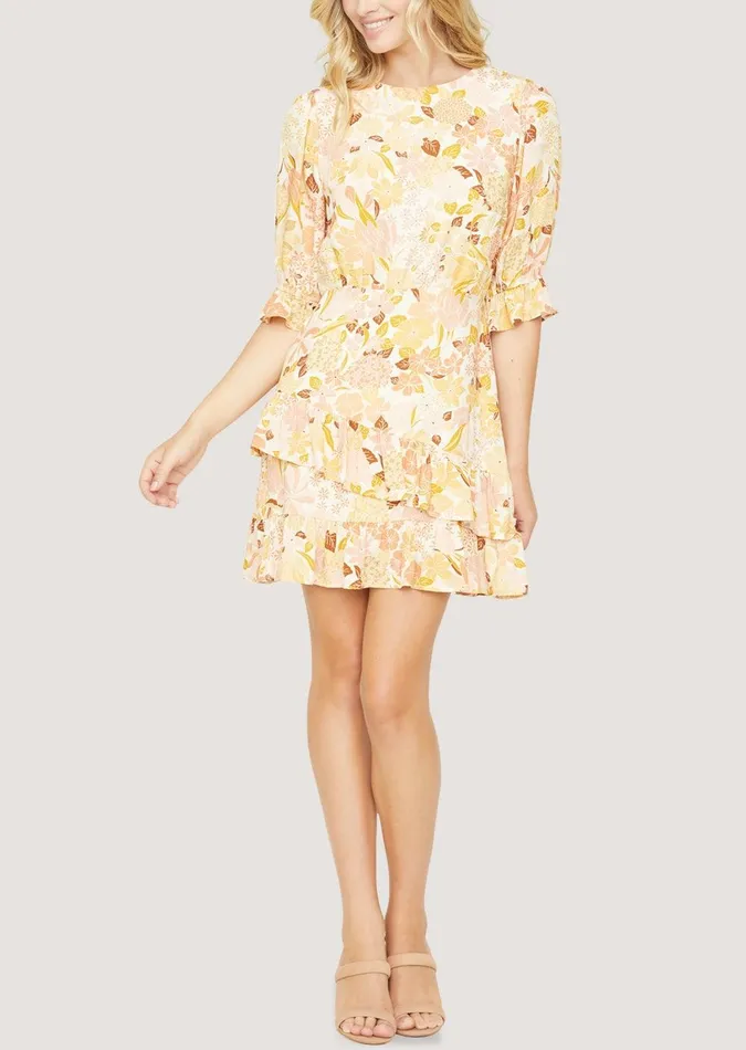 Sorrento Mini Dress Nudemulti Women Lost Wander Dresses