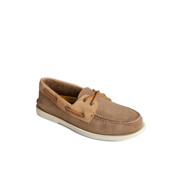 Sperry Authentic Original 2Eye Nubuck Boat Shoe Brown Primary 8211 Multi Men Boat Shoes