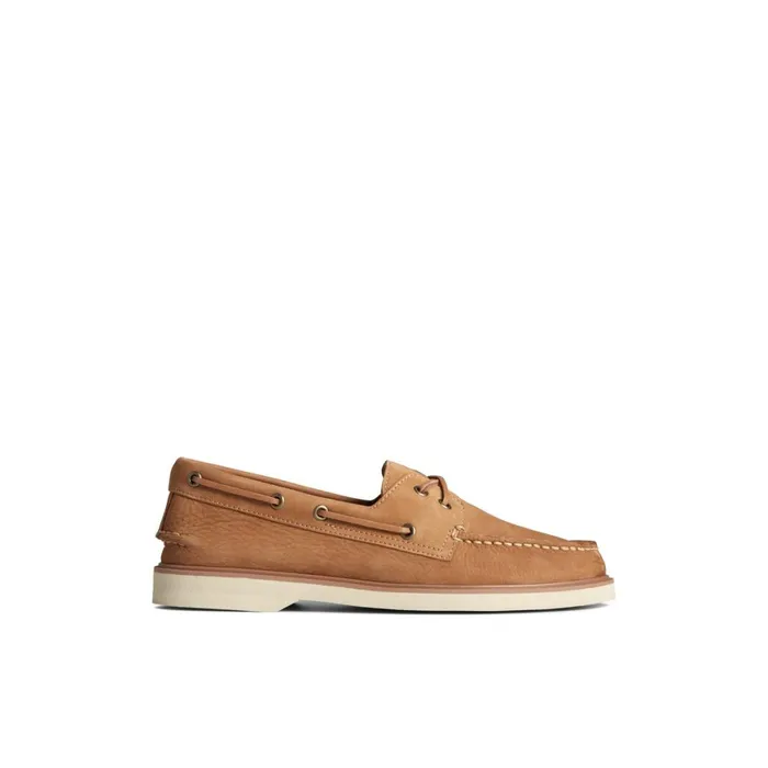Sperry Authentic Original Double Sole Nubuck Boat Shoe Medium Beige Men Boat Shoes