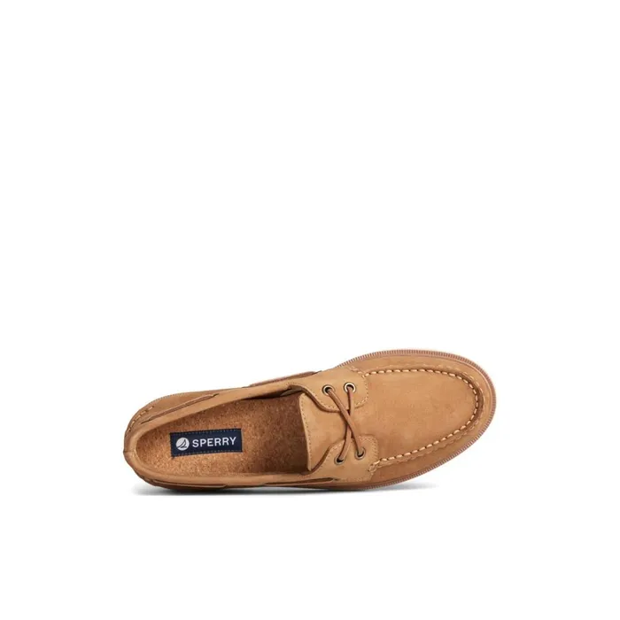 Sperry Authentic Original Double Sole Nubuck Boat Shoe Medium Beige Men Boat Shoes