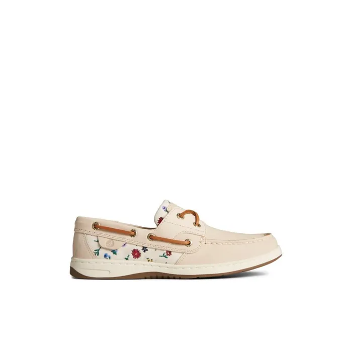 Sperry Bluefish Floral Boat Shoe Bone Women Boat Shoes