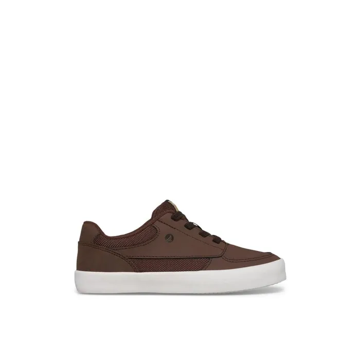 Sperry Boardwalk Leather Sneaker Brown Kids Sneakers