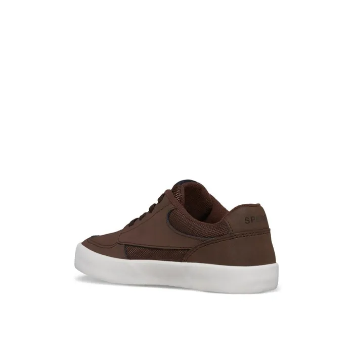 Sperry Boardwalk Leather Sneaker Brown Kids Sneakers
