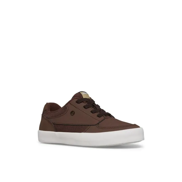 Sperry Boardwalk Leather Sneaker Brown Kids Sneakers