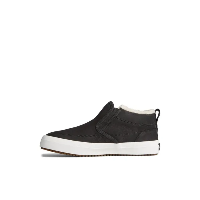 Sperry Crest Side Zip Cozy Sneaker Black Women Boots