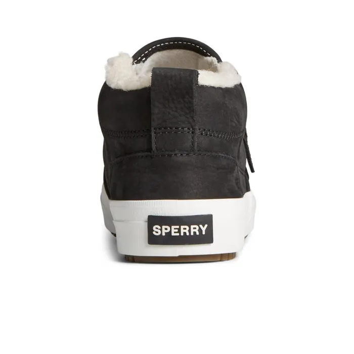 Sperry Crest Side Zip Cozy Sneaker Black Women Boots
